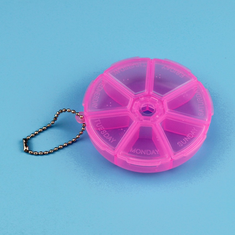 [Tổng Kho Sỉ] Đựng Thuốc 7 Ngày Có Móc Treo (Hộp Tròn)