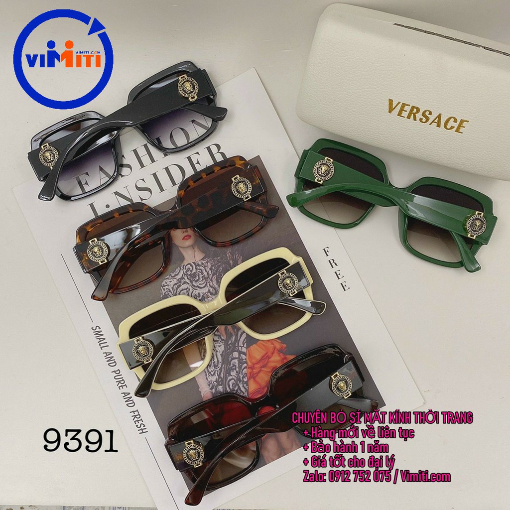 Kính mát thời trang hàn quốc nữ Versace,logo dập nổi