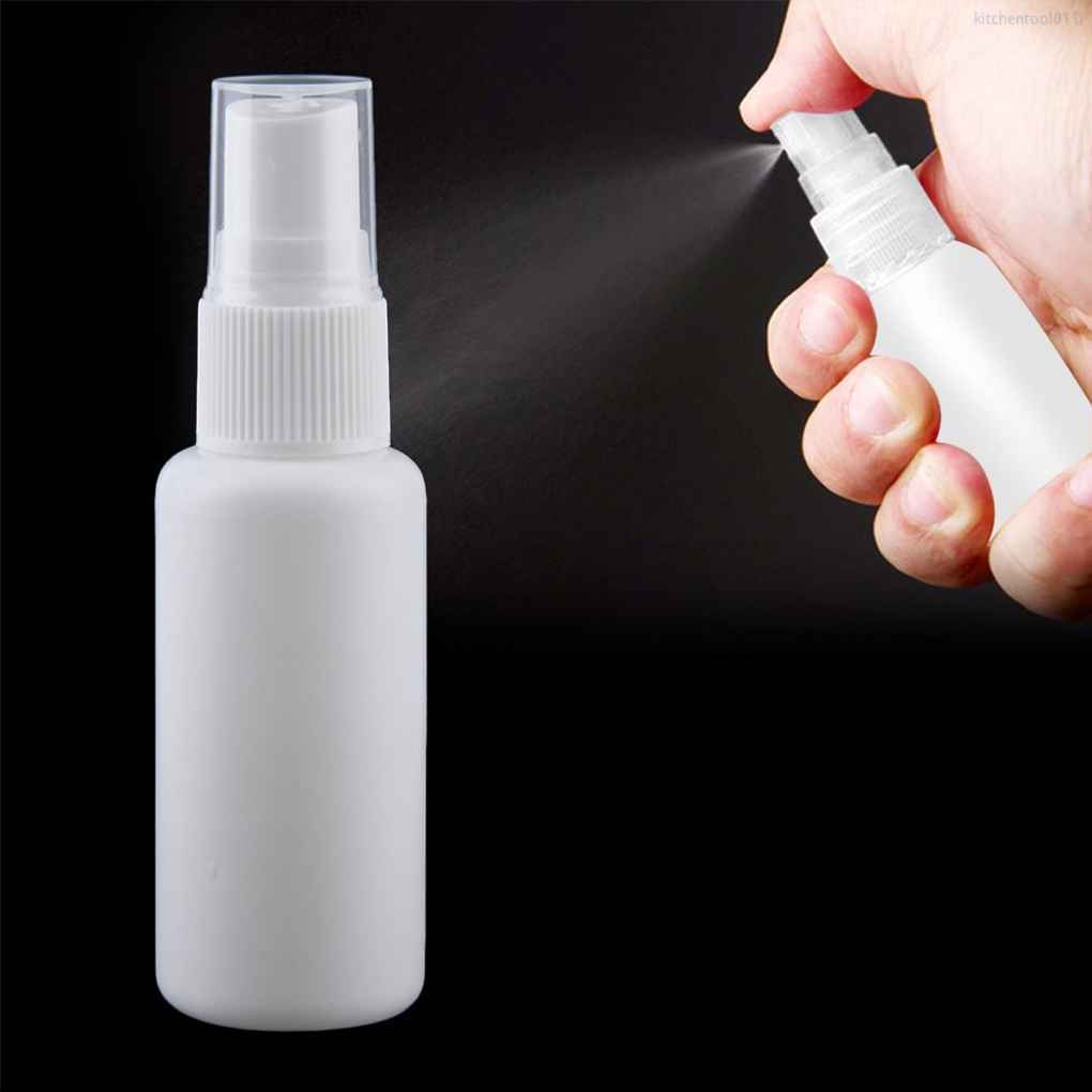 Set 5 chai nhựa rỗng màu trắng trơn dạng xịt dùng chiết mỹ phẩm đa năng tiện lợi cho du lịch 30ml