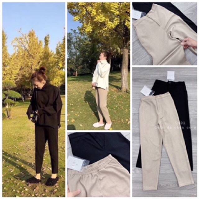 [ Mã FAMAYWA giảm 10K đơn 50K] Quần baggy dạ chun sau dành cho nữ | BigBuy360 - bigbuy360.vn