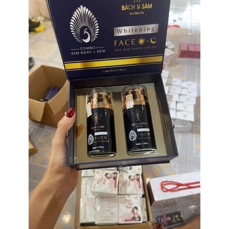Kem Ngày Đêm Bách Y Sâm Kem Dưỡng Trắng Da ( 2 chai x 50ml)
