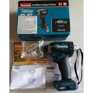 40V max - THÂN MÁY BẮN VÍT MAKITA TD001G - 40V max. (SẢN PHẢM CHƯA BAO GỒM PIN VÀ SẠC)