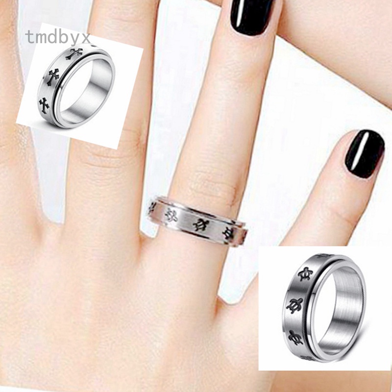 Tmdbyx Nhẫn Trang Sức Chất Liệu Thép Không Gỉ y2k Có Thể Xoay Giúp Giảm Căng Thẳng