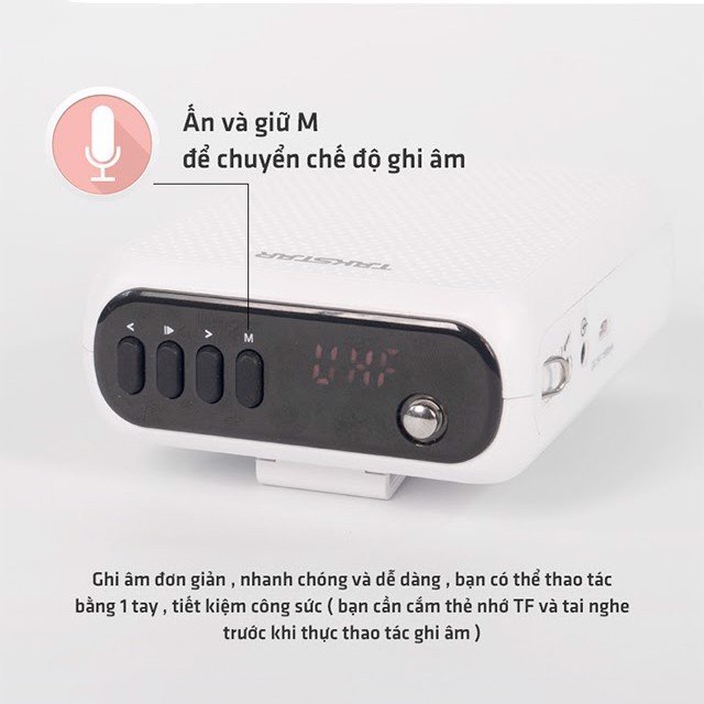 [Mã ELHACE giảm 4% đơn 300K] Máy Trợ Giảng Bluetooth Không Dây UHF Takstar E300W - Hàng Chính Hãng