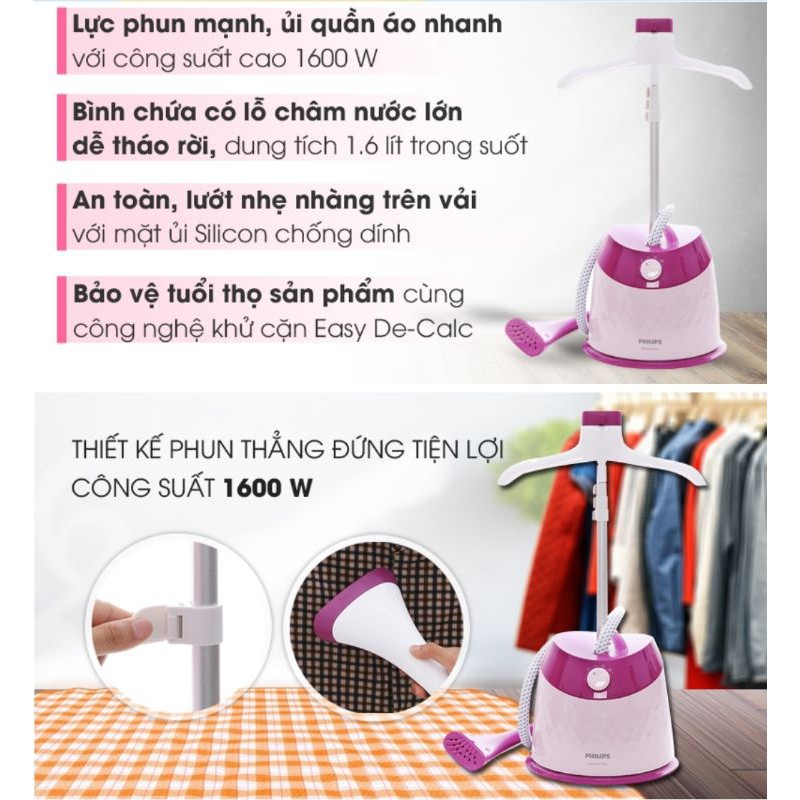 Bàn là hơi nước đứng chính hàng 100% Philips GC514