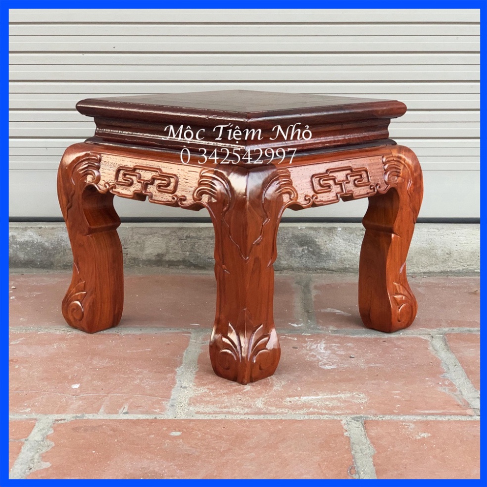 Đôn Ghế Vuông Chiện Kê Và Ngồi Cực Đẹp Mặt 32 Cao 32cm
