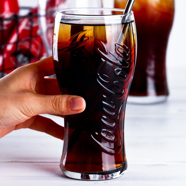 Coca Cola Ly Thủy Tinh Uống Nước Ép Trái Cây / Cà Phê / Sữa / Bia Hình Lon Coca Cola Sáng Tạo