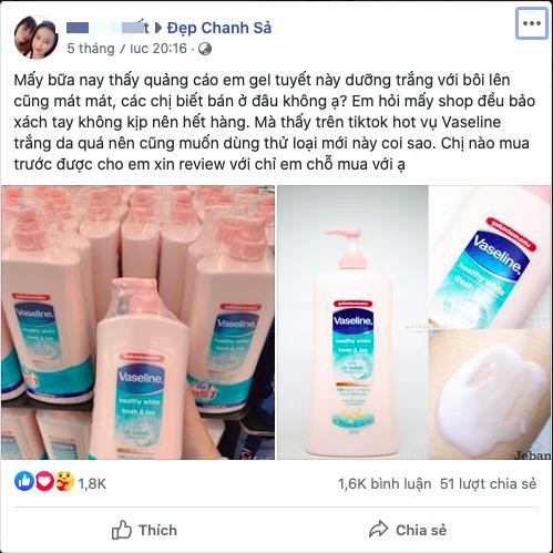 Sữa Dưỡng Thể Vaseline Dịu Mát Trắng Da Healthy White Fresh & Bright Cooling UV Gel Lotion | BigBuy360 - bigbuy360.vn