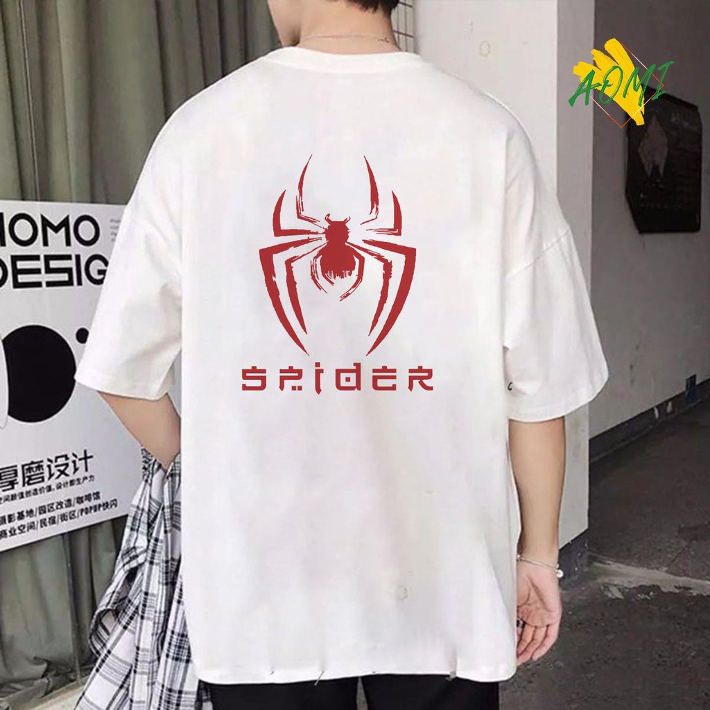 ÁO THUN UNISEX AOMI RED SPIDER NHỆN ĐỎ TAY NGẮN TAY LỠ NAM NỮ CHẤT VẢI LOẠI MỘT