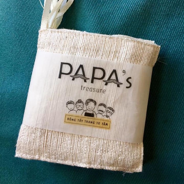 Bông tẩy trang tơ tằm tái sử dụng set 6 miếng Papa's Dreamer