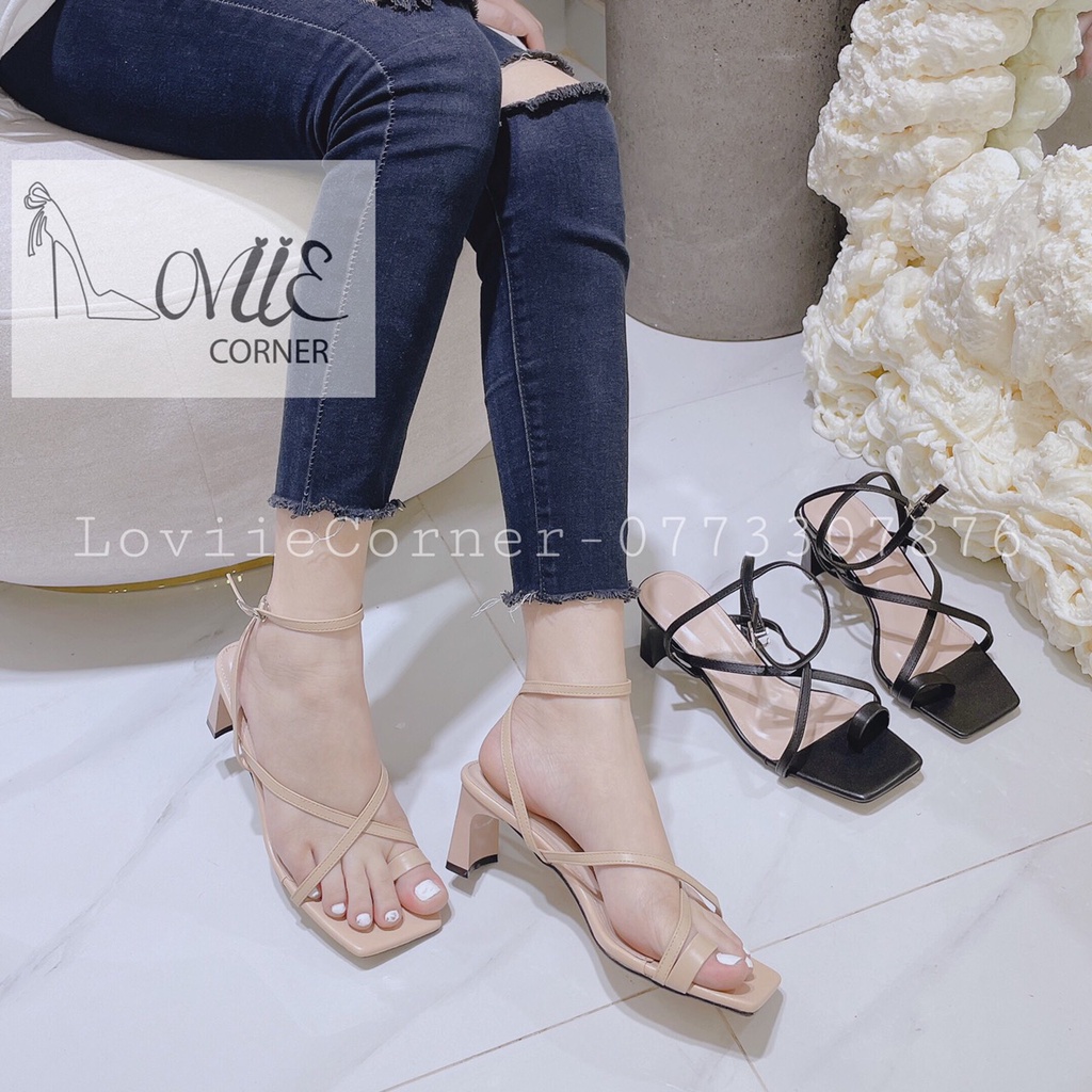 GIÀY SANDAL CAO GÓT NỮ 5CM LOVIIECORNER G210508 S200612