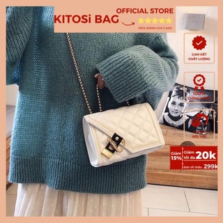 Túi xách nữ đeo chéo đeo vai kẹp nách đẹp viền nắp lệch - Túi xinh mint store - Tdc187  !