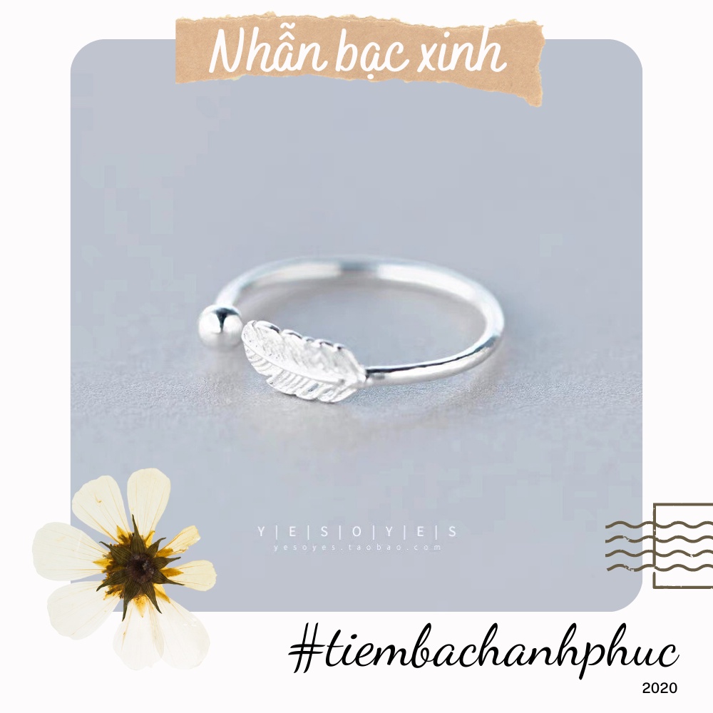 Nhẫn bạc nữ, nhẫn nữ bạc ta thật ss925 đính đá chuẩn xịn, cam kết sáng đẹp không xỉn màu - Mã TSJ04