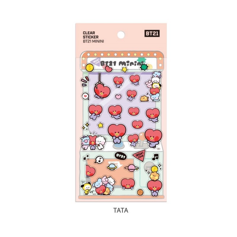 Miếng Dán Trang Trí Mini Trong Suốt Hình Nhóm Nhạc BTS