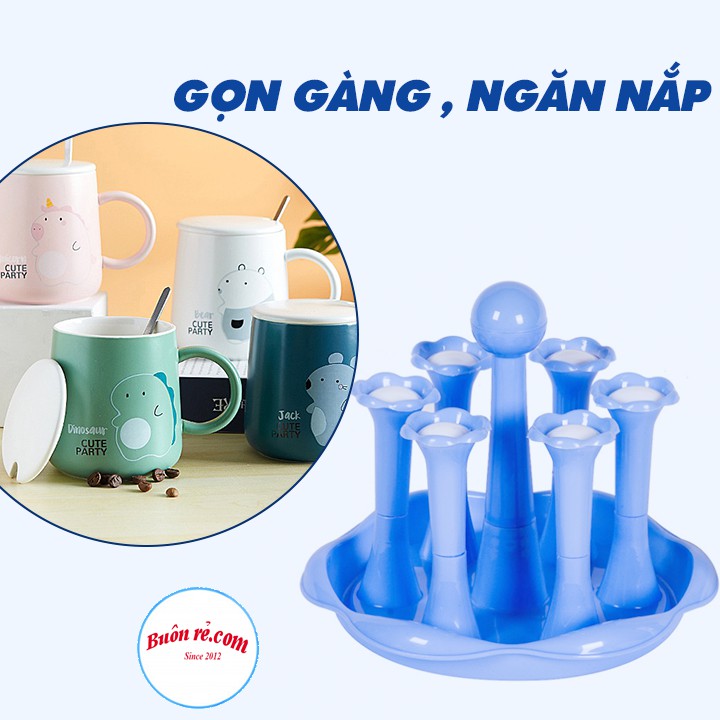 Khay úp cốc, ly hình hoa mai Việt Nhật - Giá để cốc cao cấp Việt Nhật Br01415