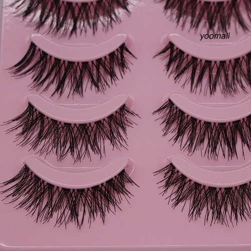 [Hàng mới về]  Set 5 Cặp Lông Mi Giả Dài Và Dày Trang Điểm Làm Đẹp