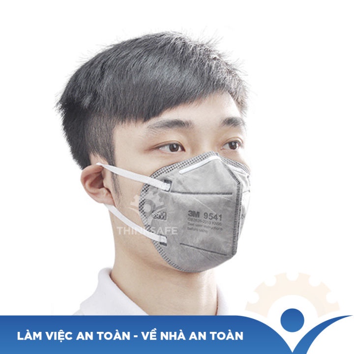 Khẩu trang phòng độc 3M 9541 kháng khuẩn, bụi mịn, lọc hơi hữu cơ, mùi Khẩu trang 3M chính hãng - THINKSAFE