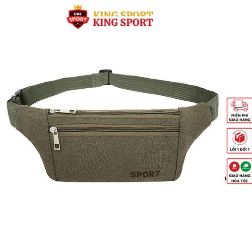 Túi Đeo Hông Đeo Bụng Mỏng Sport, Túi Đeo Bụng Chạy Bộ Vải Bố Chống Thấm,Chống Trầy, Đa Năng, Tiện Dụng