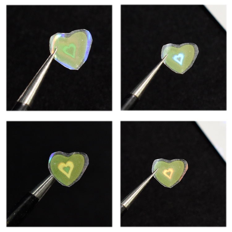 [Hàng mới về] Miếng dán trang trí móng họa tiết bướm/mắt mèo rỗng màu đồng laser 3d