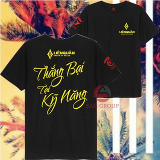 🔥SIÊU SALE🔥 [Đủ Size]Áo Liên Quân Mobile màu đen mềm mịn Thắng bại tại kĩ năng