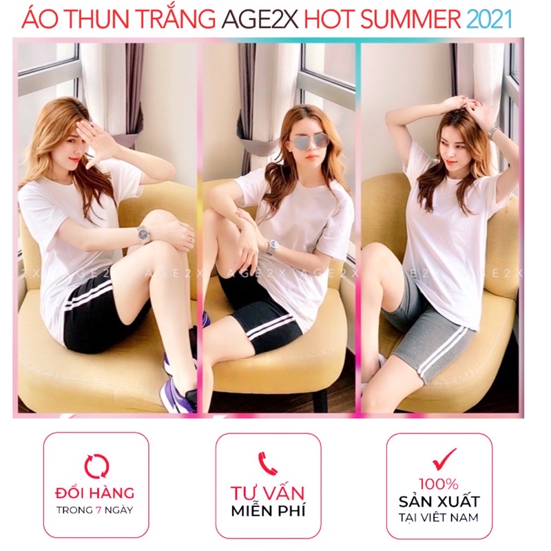 ✔️BEST SELLER✔️Áo thun trơn Trắng AGE2X Top bán chạy nhất thị trường Sản phẩm chính hãng được kiểm duyệt kĩ lưỡng