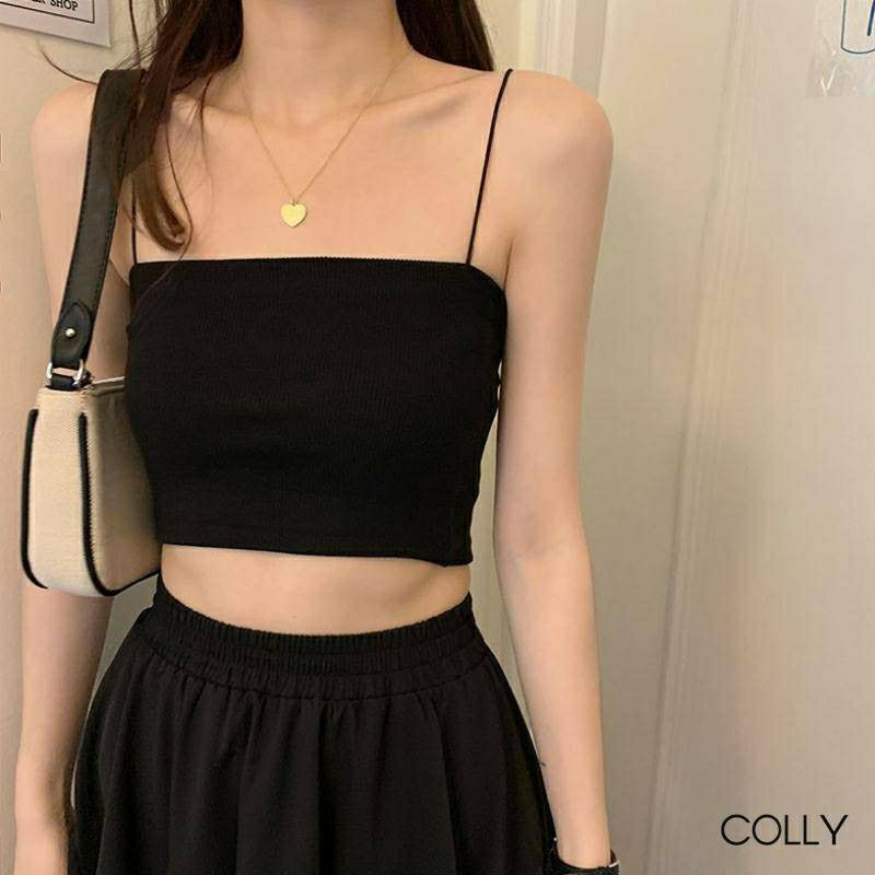 [Áo hai dây] Áo bún hai dây, áo croptop nữ BUBUSHOP