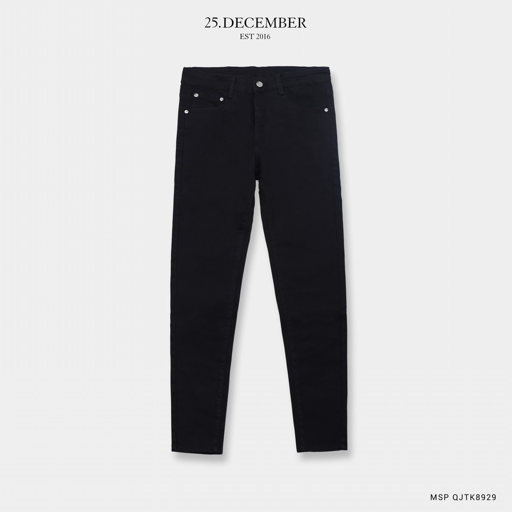 Quần Jean nam đen trơn, chất liệu vải Jean cao cấp  - Thương hiệu 25.December mã QJTK8929 | BigBuy360 - bigbuy360.vn