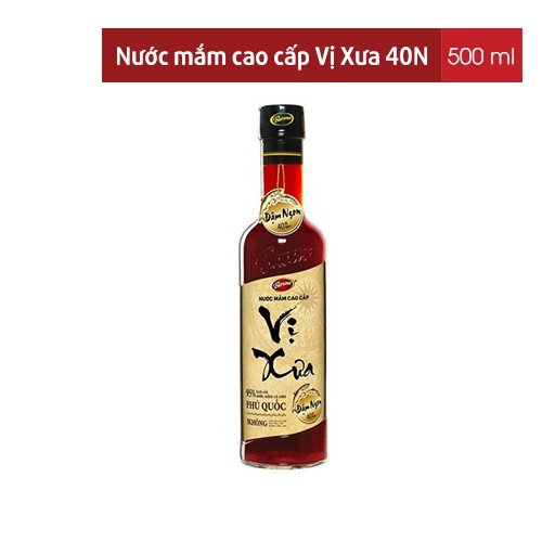 Nước Mắm Phú Quốc Cao Cấp Vị Xưa Barona 40 Độ Đạm 500ml, combo 5 chai