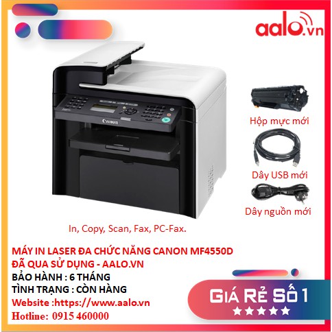 MÁY IN LASER ĐA CHỨC NĂNG CANON MF4550D ĐÃ QUA SỬ DỤNG - AALO.VN