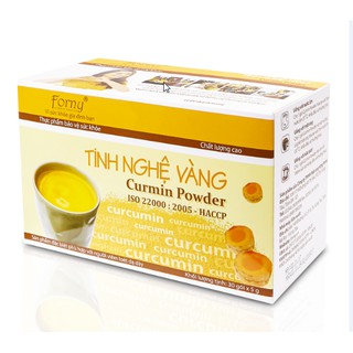 Tinh nghệ vàng Forny 150g (Hộp giấy 30 gói x 5g) (tinh bột nghệ) (Tinh bột nghệ nguyên chất)