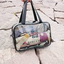 Bộ 3 túi xách đựng đồ du lịch nhựa trong GINCEVHY