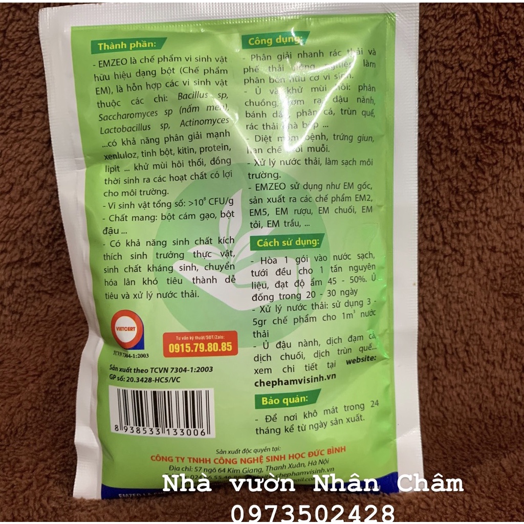 EMZEO – CHẾ PHẨM VI SINH GIÚP PHÂN HỦY VÀ KHỬ MÙI HÔI CHẤT THẢI HỮU CƠ