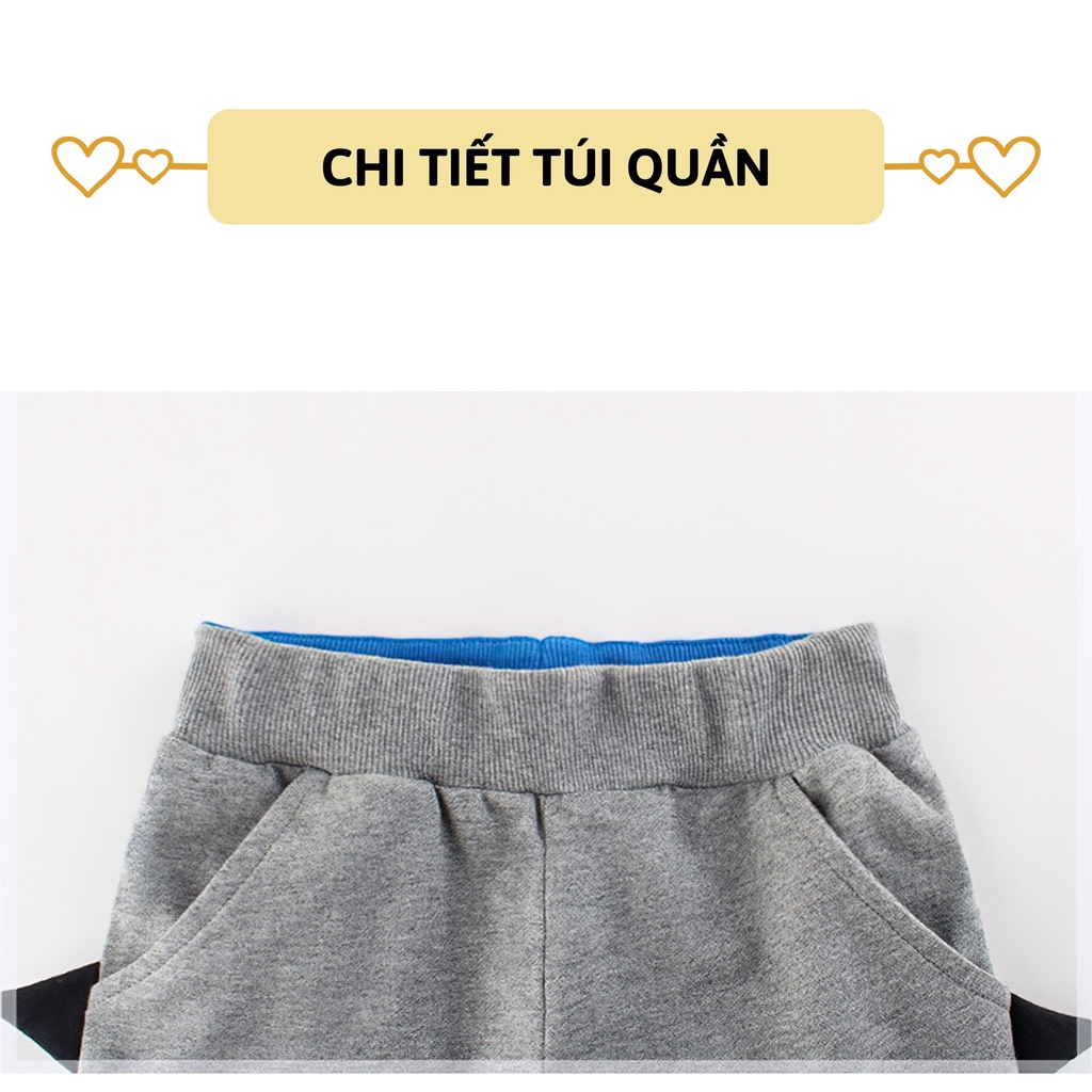 Quần thun dài bé trai 27Kids Quần thu đông nam 100% Cotton cho trẻ từ 2-10 tuổi BLPE2