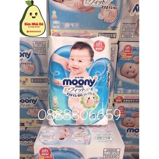 Bỉm dán/quần MOONY XANH nội địa Nhật CỘNG MIẾNG đủ size NB96/S90/M68/L58/L50/XL44