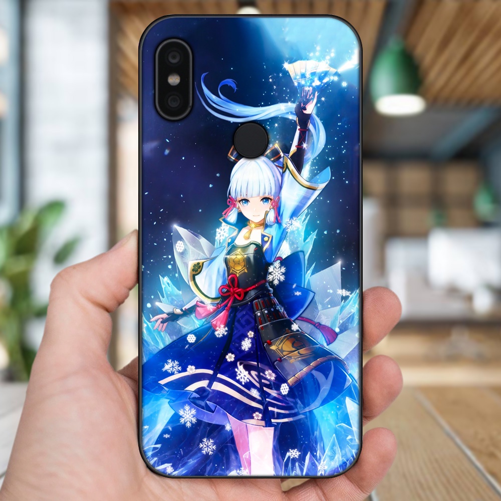 Ốp lưng Xiaomi Redmi Note 6 Pro viền đen in hình Ayaka Genshin Impact