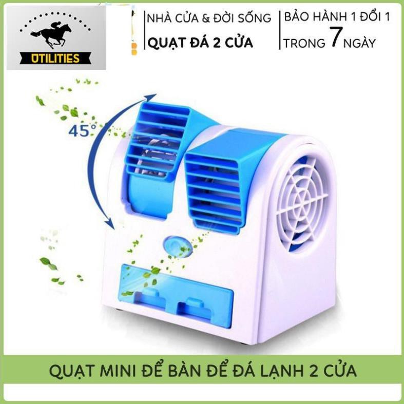 Free ship - Hàng Chuẩn Hình  🌥️Bảo Hành 3 Tháng🌥️ Quạt Điều Hòa Benhome Để Bàn Mini USB Dùng Đá 2 Cửa Mẫu Mới 2021