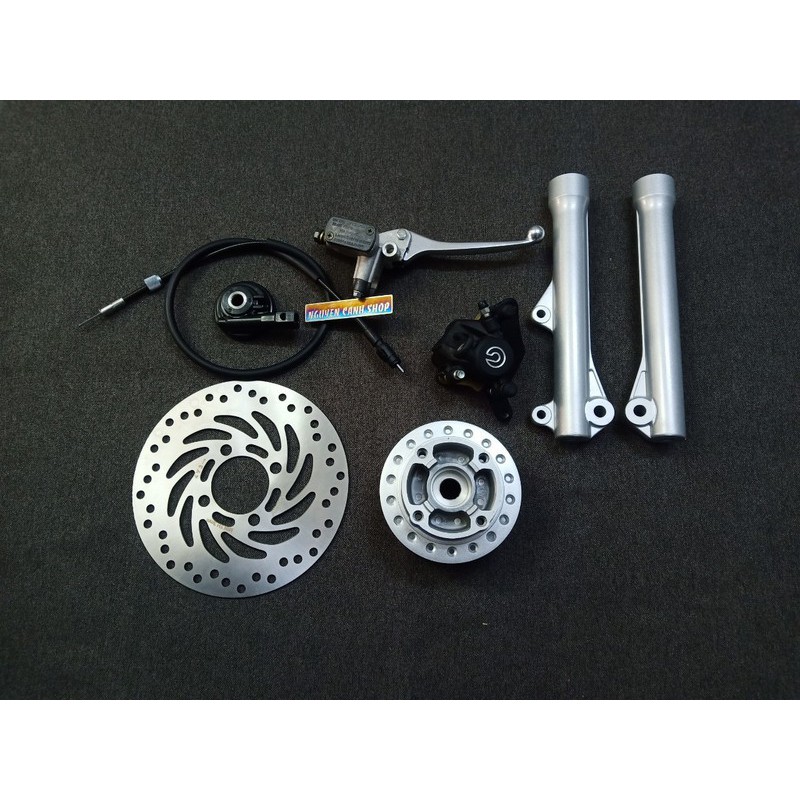 Bộ đĩa trước dành cho xe wave S110 tặng dây dầu tặng bao tay xe máy
