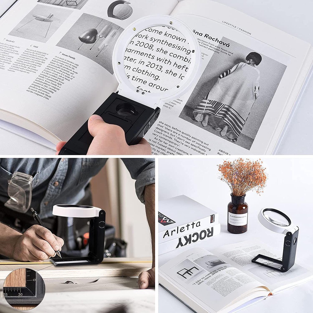 CONOPERY Kính Lúp Đọc Sách Làm Trang Sức Chống Vỡ Tiện Dụng Cho Bé
