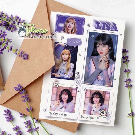 Sticker Lisa Blackpink khổ a6  hoặc a5  chưa cắt