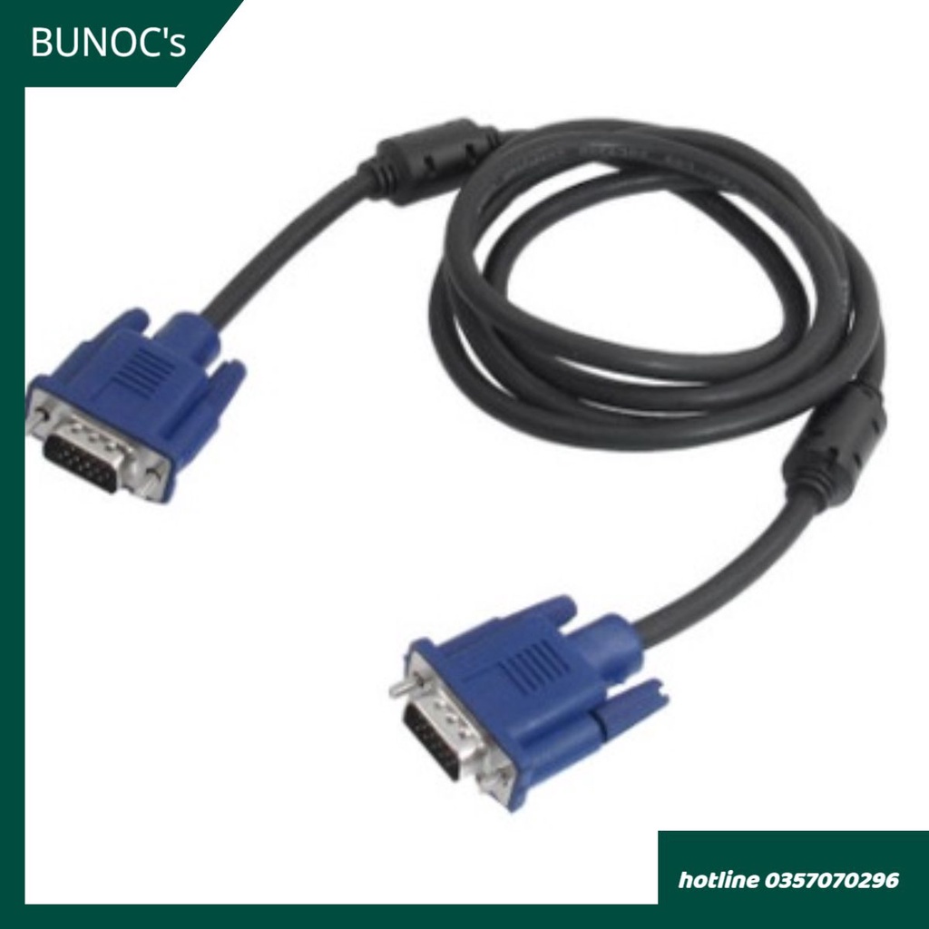 Dây cáp tín hiệu VGA 1.5m HP,Samsung,ANMCK , vga dell zin dây cáp kết nối 2 đầu VGA chống nhiễu BUNOC's