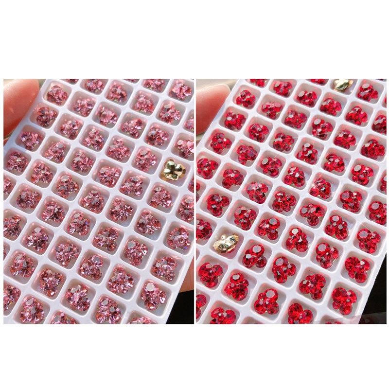 Set Phụ Kiện Trang Trí Móng Tay Nghệ Thuật 0 31x0 31inch Màu Đỏ Tươi Sang Trọng