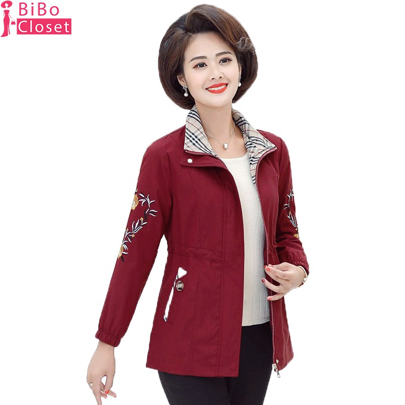 #GL929 ÁO KHOÁC KAKI THU ĐÔNG CỔ HỌA TIẾT KẺ CARO CHO MẸ, PHỤ NỮ TRUNG NIÊN, HÀNG QUẢNG CHÂU MỚI SALE HOT 2021