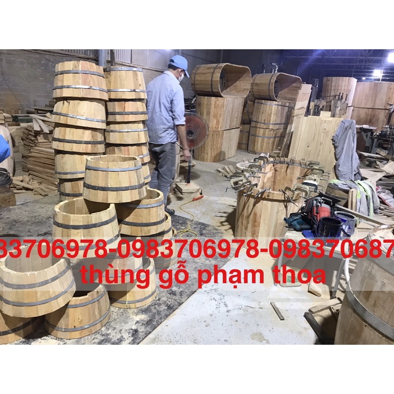 Chậu gỗ ngâm chân kết hợp xông phụ k.hoa