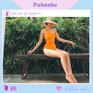 Bikini đồ bơi đi biển liền mảnh lệch vai khoét eo PABESHE TT026