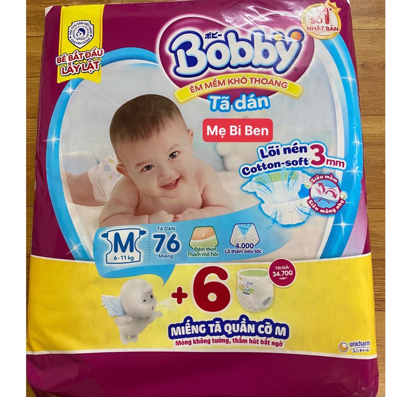 [Tặng 6 Miếng ] Tả dán Bobby M76 mẫu mới