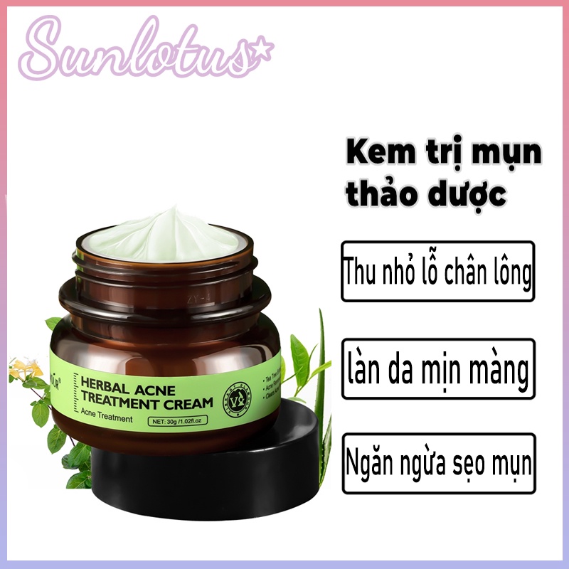 Kem hỗ trợ giảm mụn VIBRANT GLAMOUR chiết xuất tràm trà kiềm dầu dưỡng ẩm chăm sóc da 30g