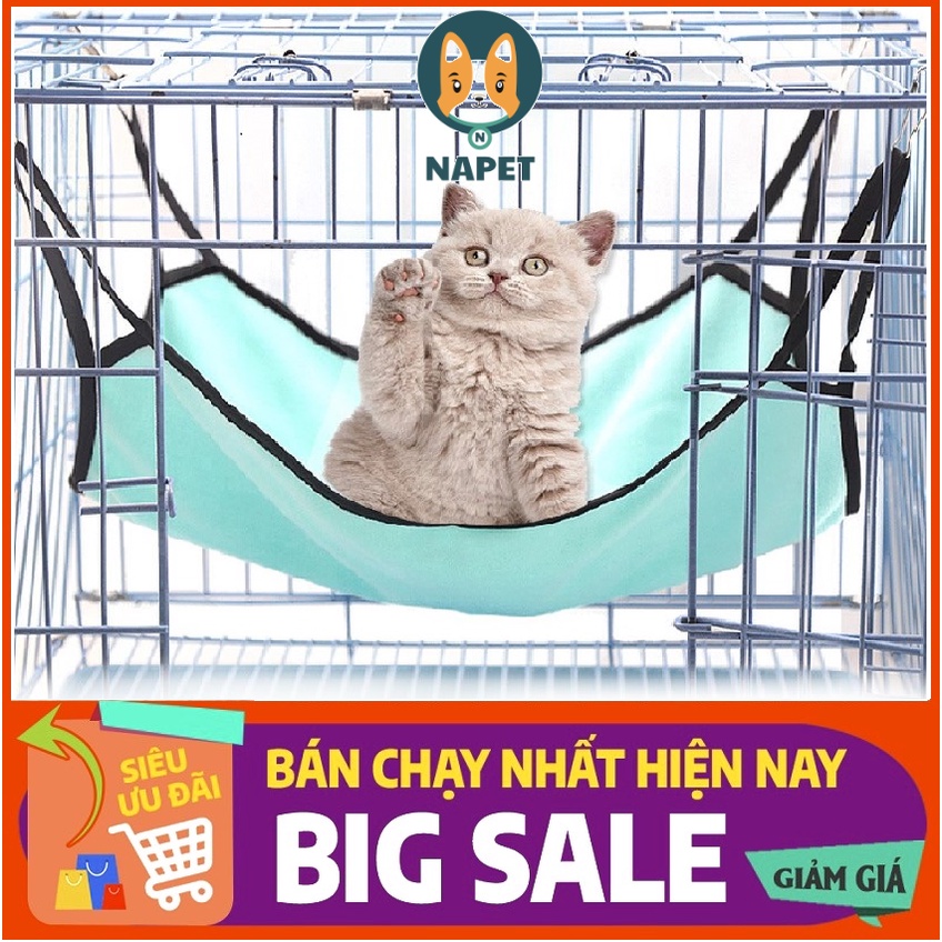 Võng cho mèo thiết kế treo thông minh, tiện lợi để mắc võng trong chuồng mang đến sự ấm áp, thoải mái