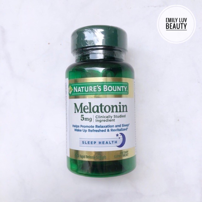 [ Phú Nhuận] Viên uống hỗ trợ giấc ngủ melatonin 5mg 60v