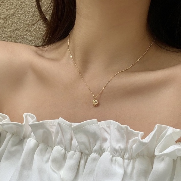 Dây chuyền Gmai mặt trái đơn giản thời trang phong cách Hàn Quốc cho nữ