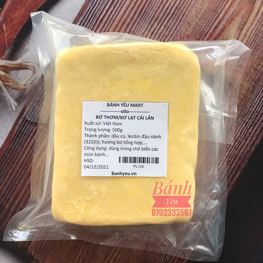 [Mã 77FMCGSALE1 giảm 10% đơn 250K] Bơ Thơm/Bơ Lạt/Margarine Cái Lân 500g - PL143